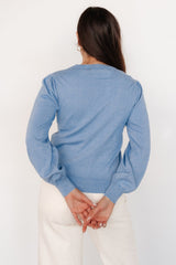 Benson Shimmer Sweater Top | Blue