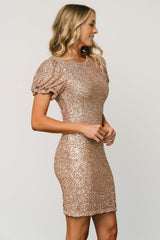 Berlin Sequin Short Dress | Gold