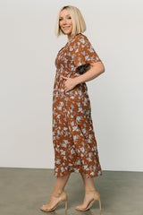 Botega Midi Dress | Brown + Blue