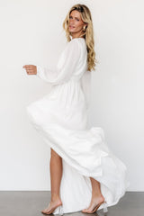 Breanne Faux Wrap Maxi Dress | Off White