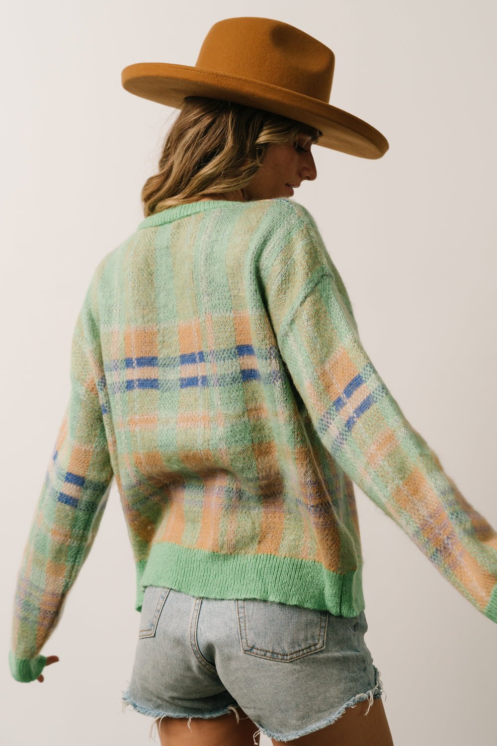 Brentridge Plaid Sweater | Green Multi