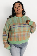 Brentridge Plaid Sweater | Green Multi