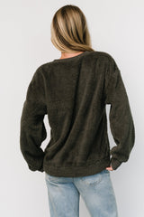 Brina Teddy Crewneck | Charcoal Gray