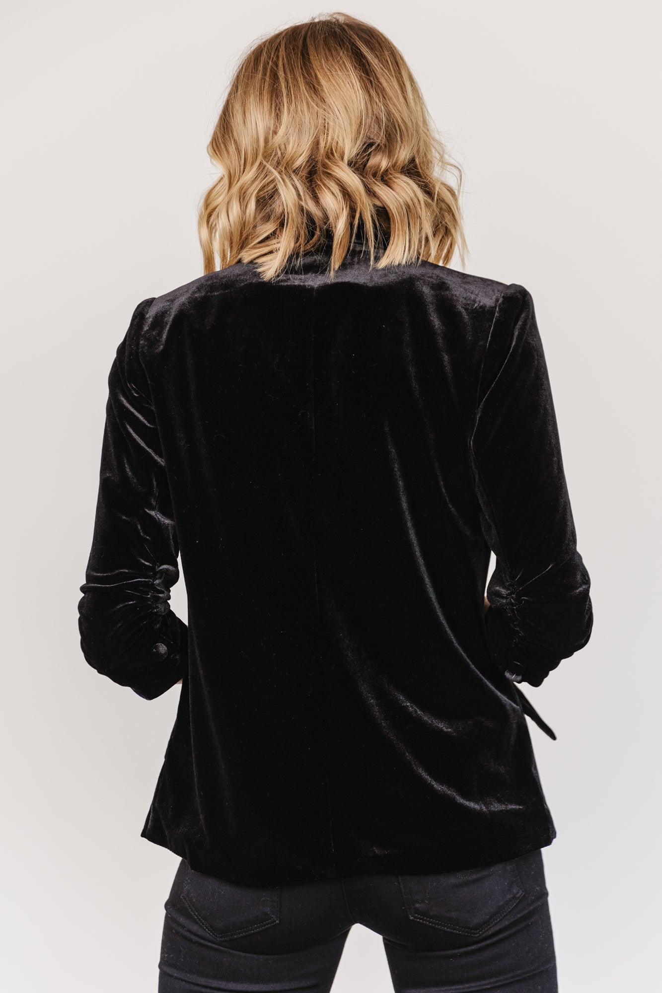 Brinton Velvet Blazer | Black