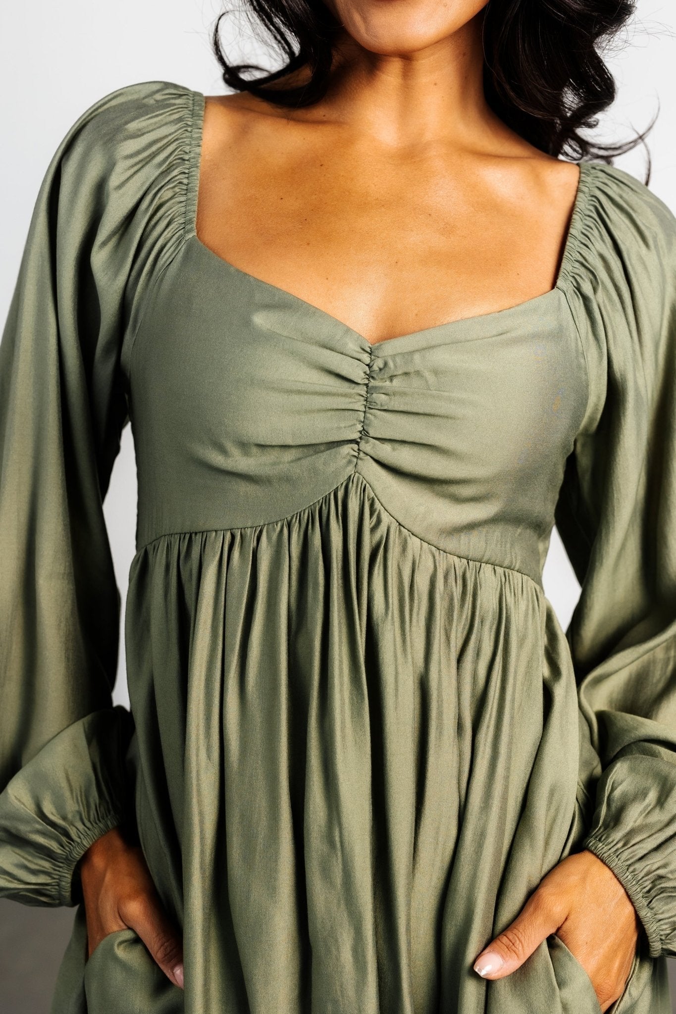 Brittany Long Sleeve Dress | Olive