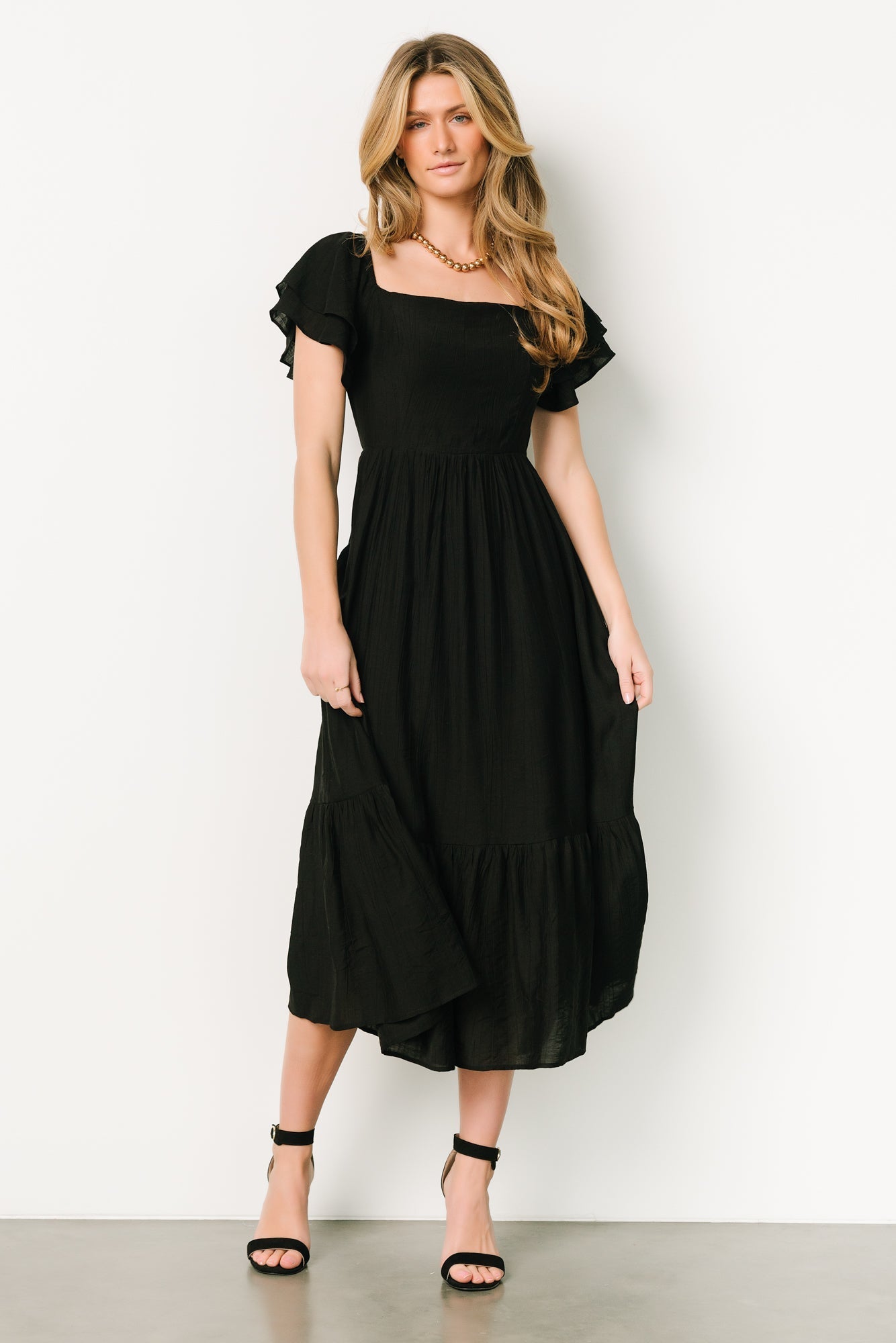 Buttercup Midi Dress | Black