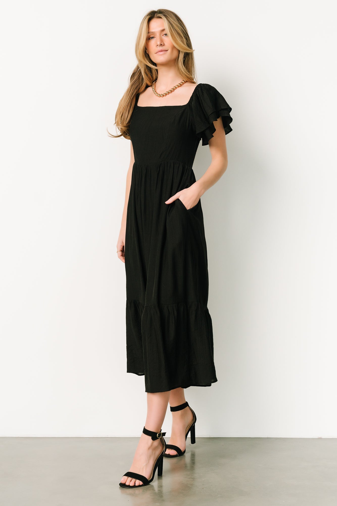 Buttercup Midi Dress | Black