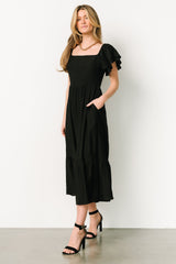 Buttercup Midi Dress | Black
