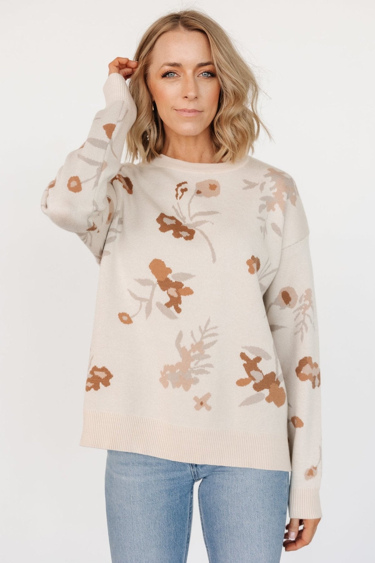 Calla Sweater | Natural Print