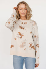Calla Sweater | Natural Print