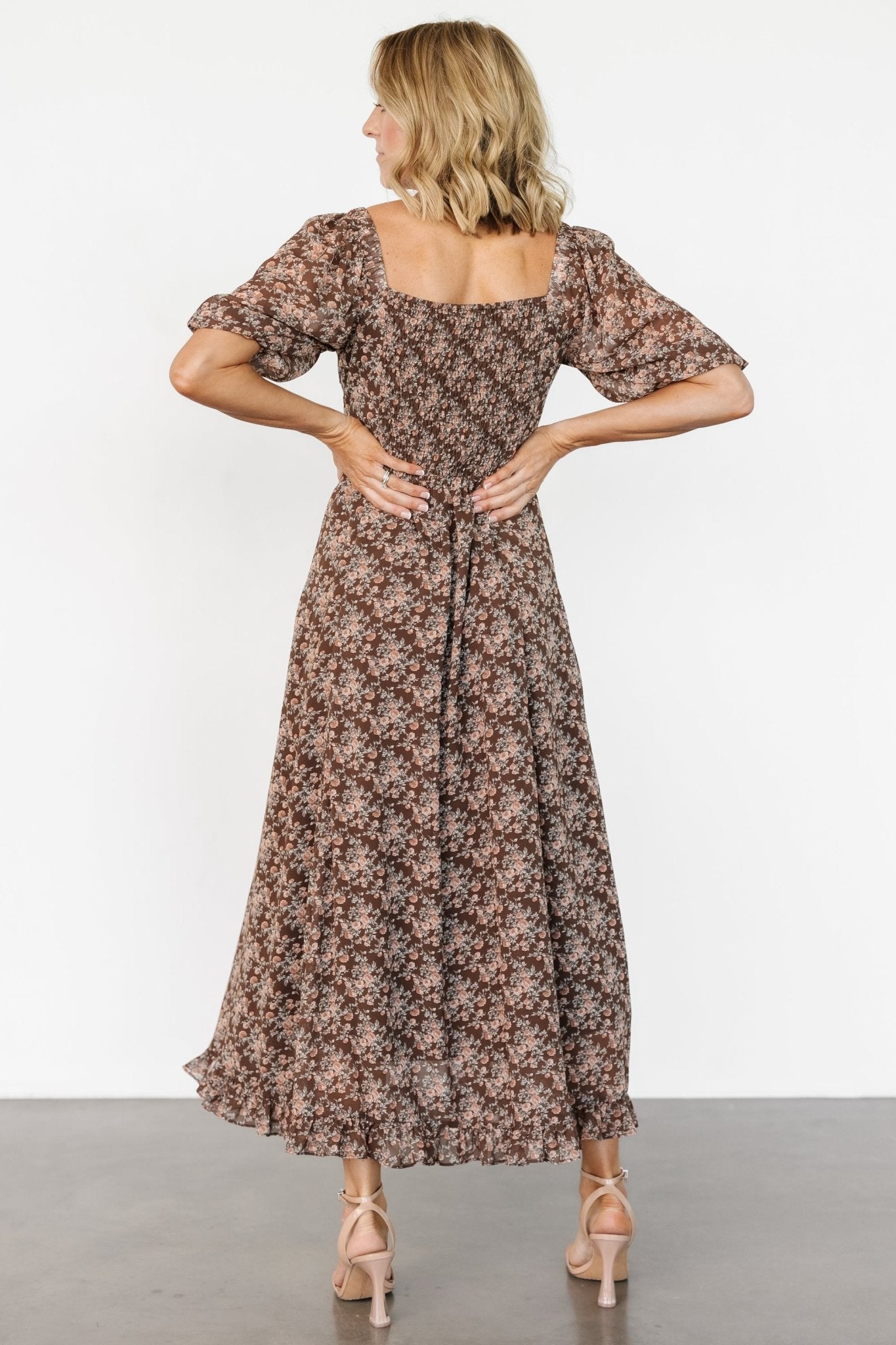 Camryn Maxi Dress | Brown Floral