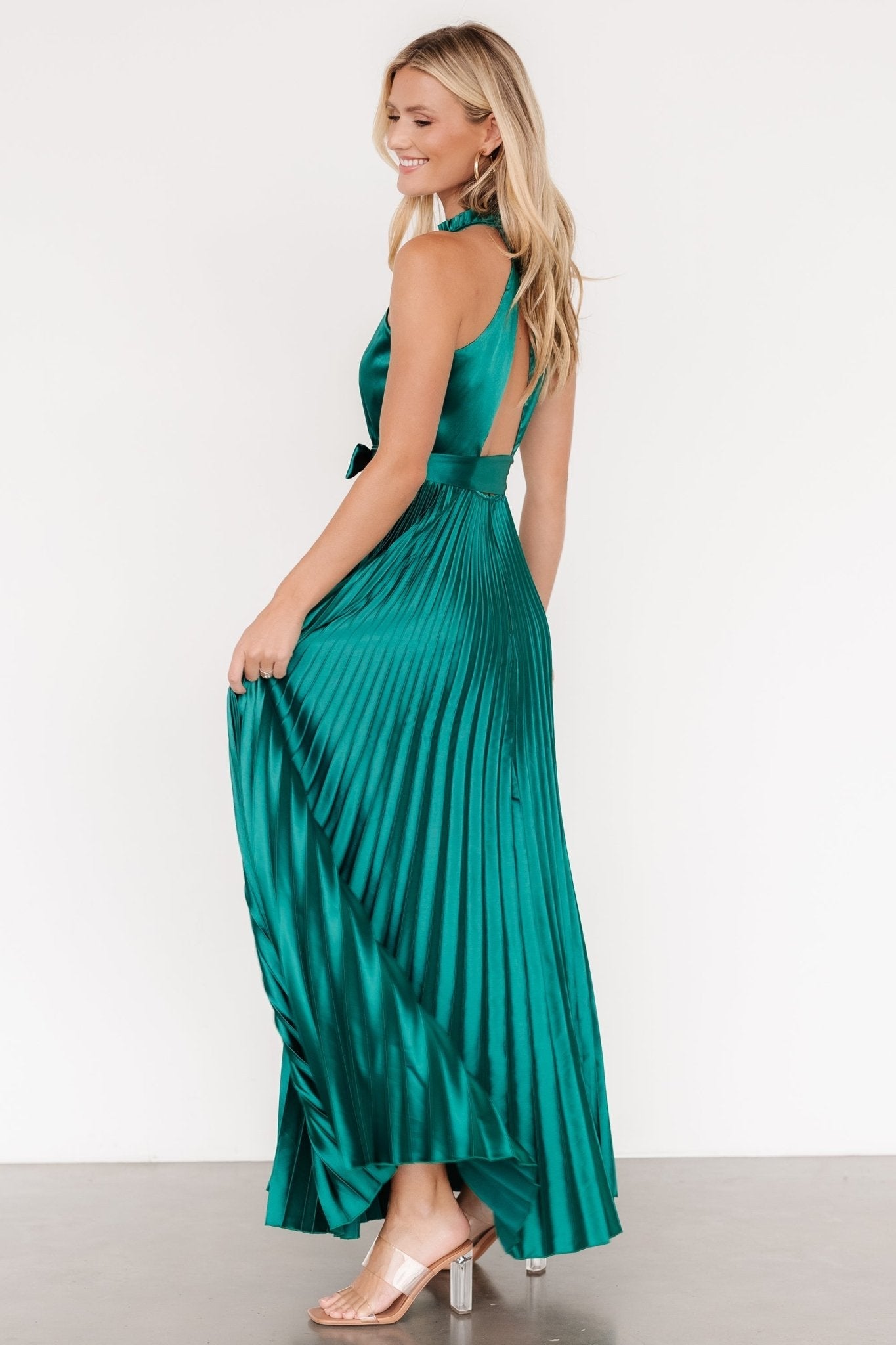 Capulet Pleated Maxi Dress | Emerald
