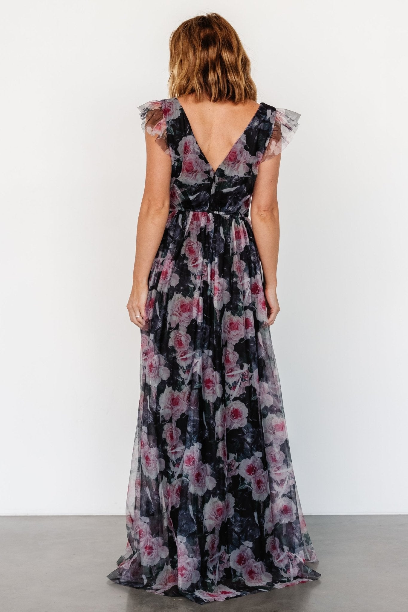 Carmine Maxi Dress | Black Floral