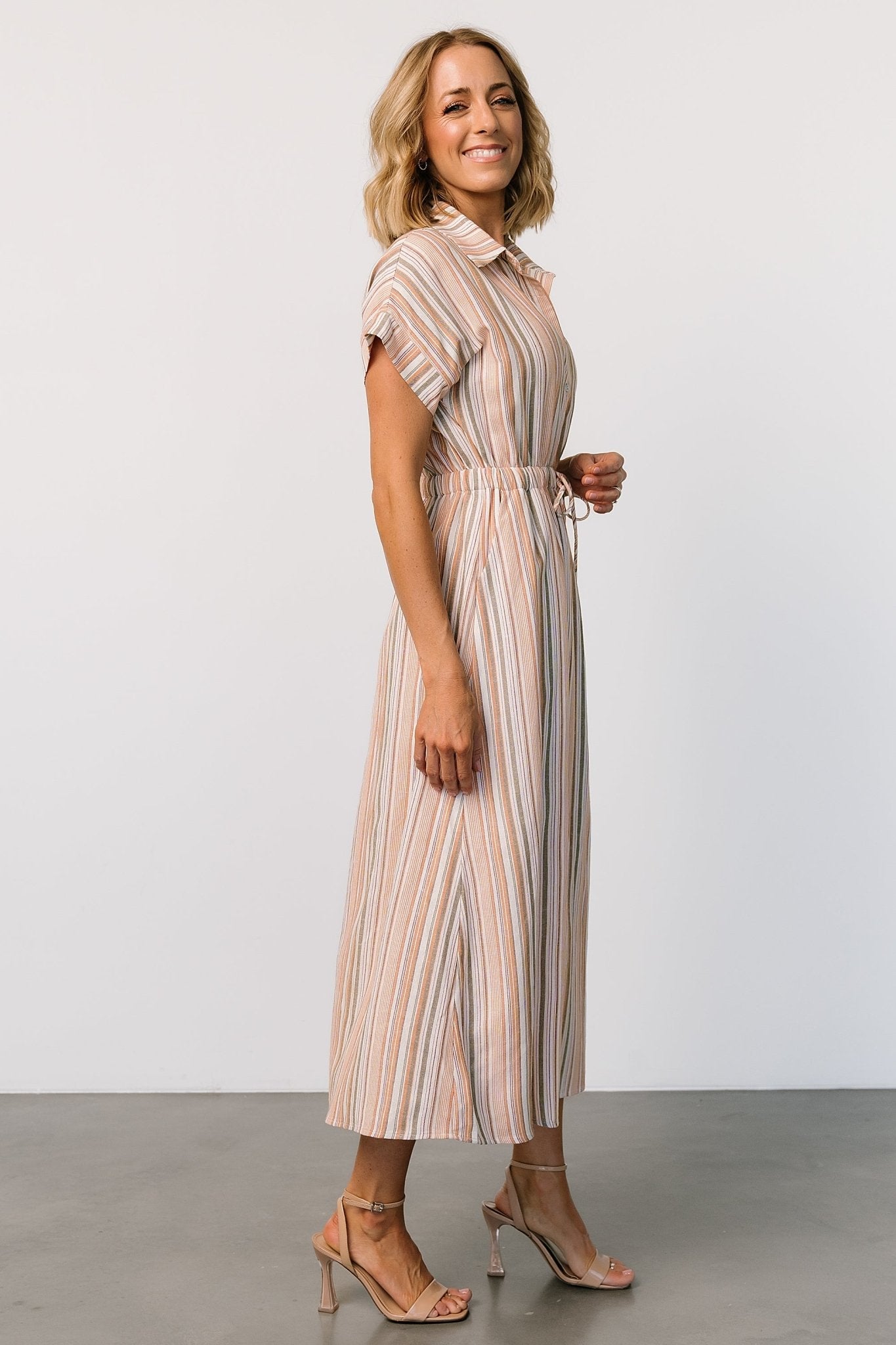 Carole Midi Dress | Multi Stripe