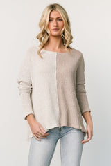 Castelo Knit Top | Natural + Sand