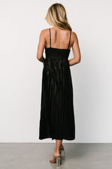 Cecilia Pleated Dress | Black
