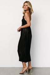 Cecilia Pleated Dress | Black