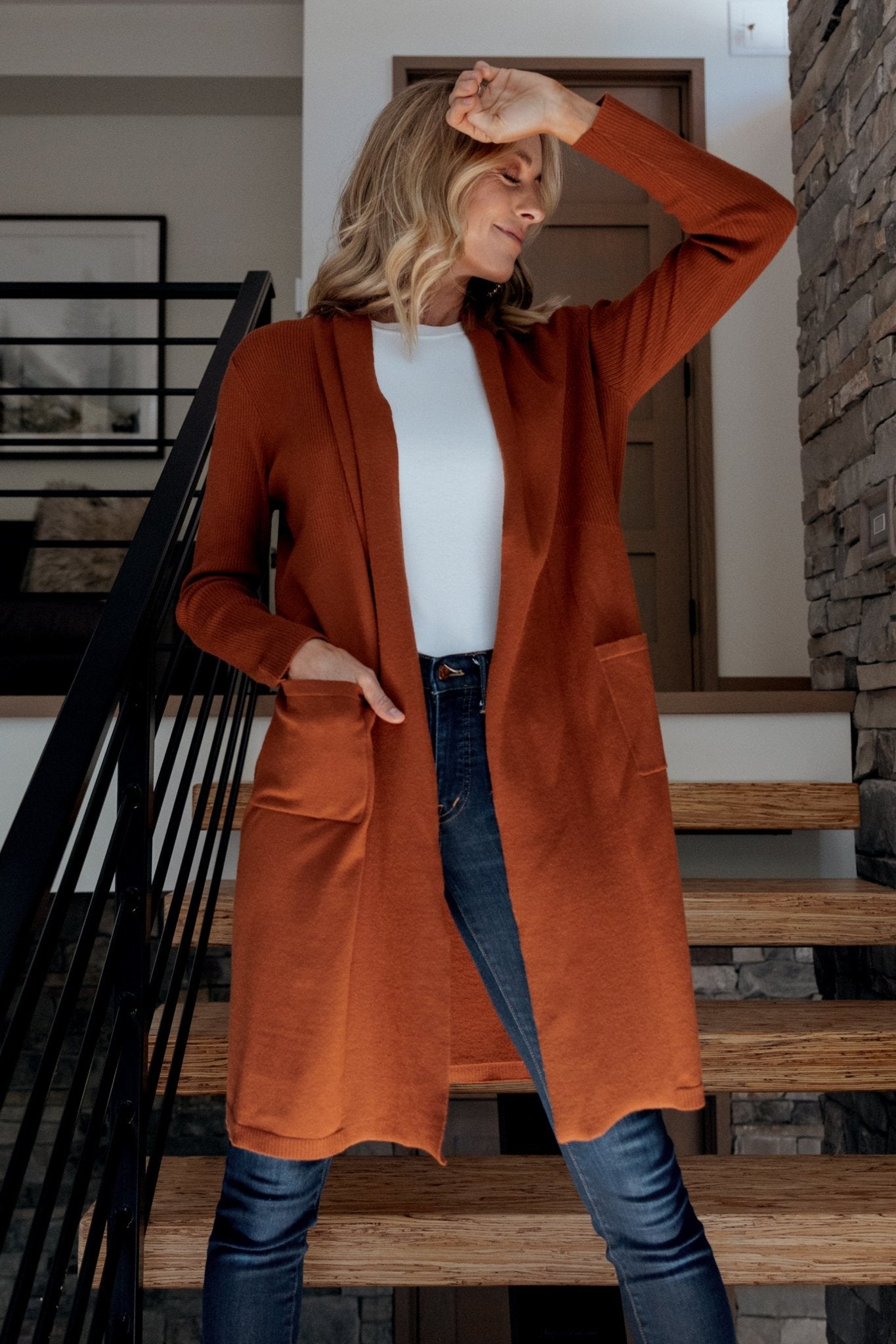 Central Park Cardigan | Rust