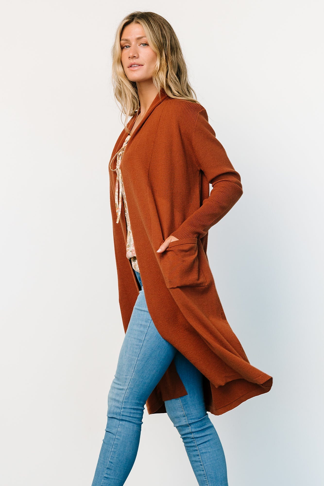 Central Park Cardigan | Rust