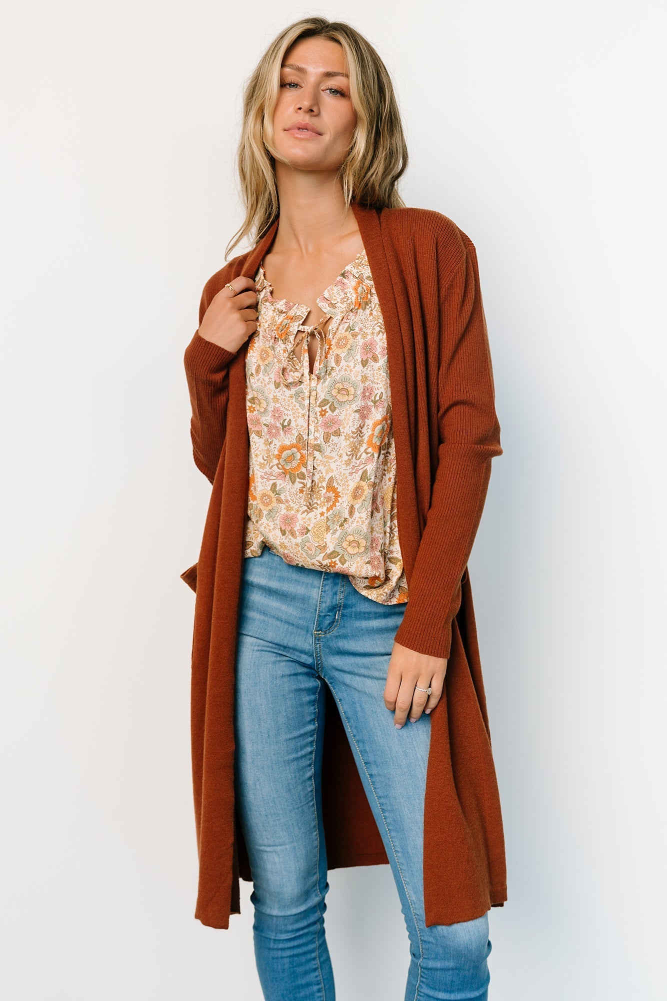 Central Park Cardigan | Rust