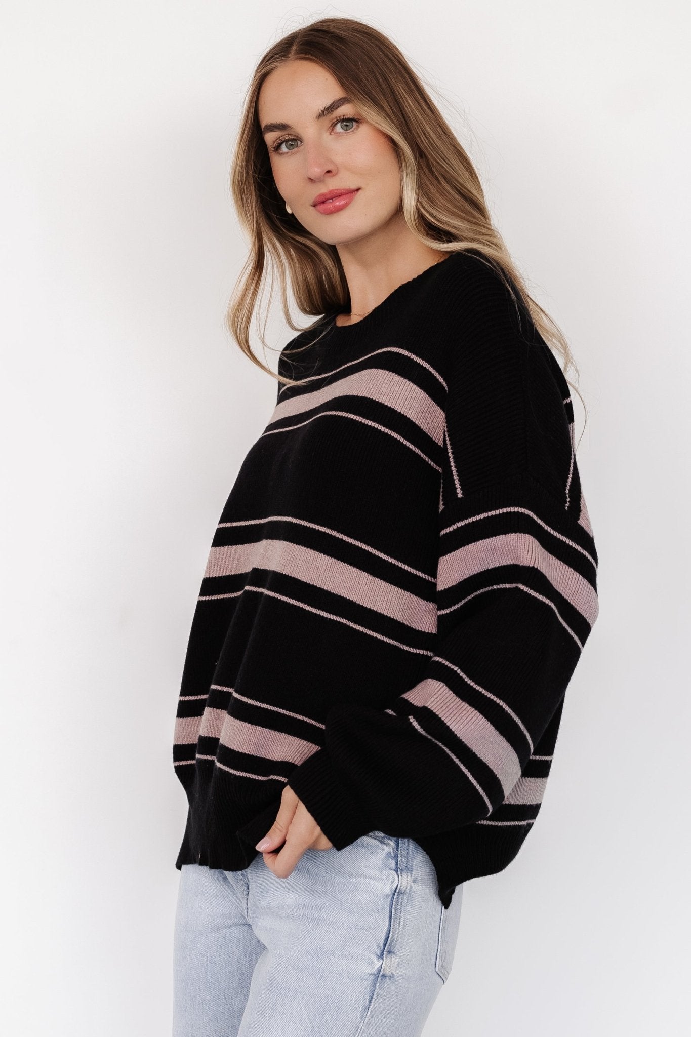 Charlie Striped Sweater | Black
