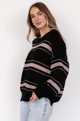 Charlie Striped Sweater | Black