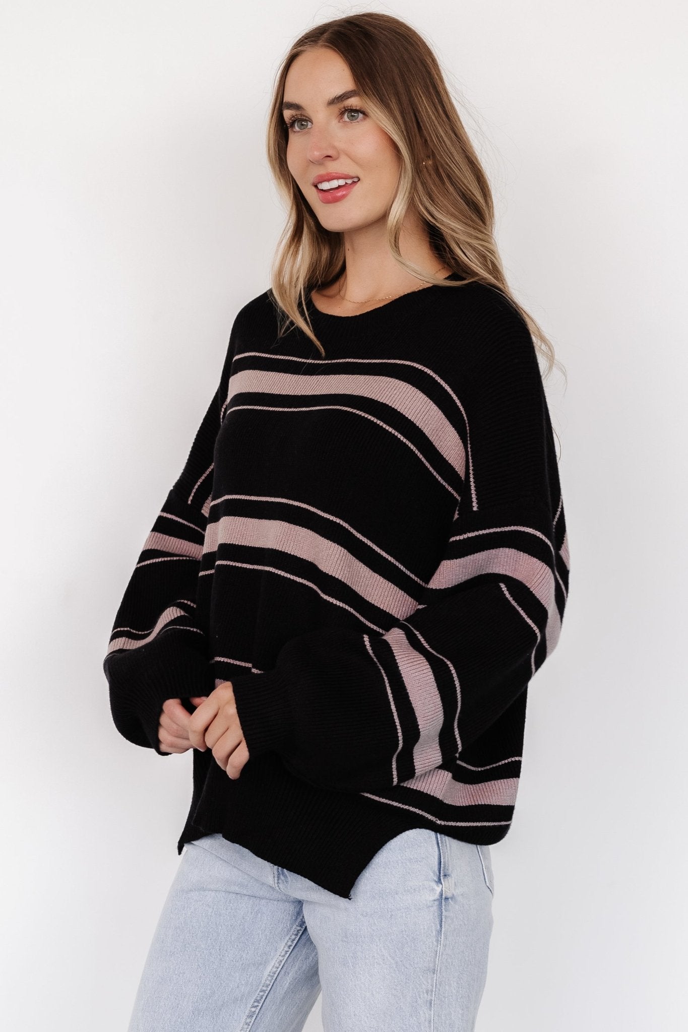 Charlie Striped Sweater | Black