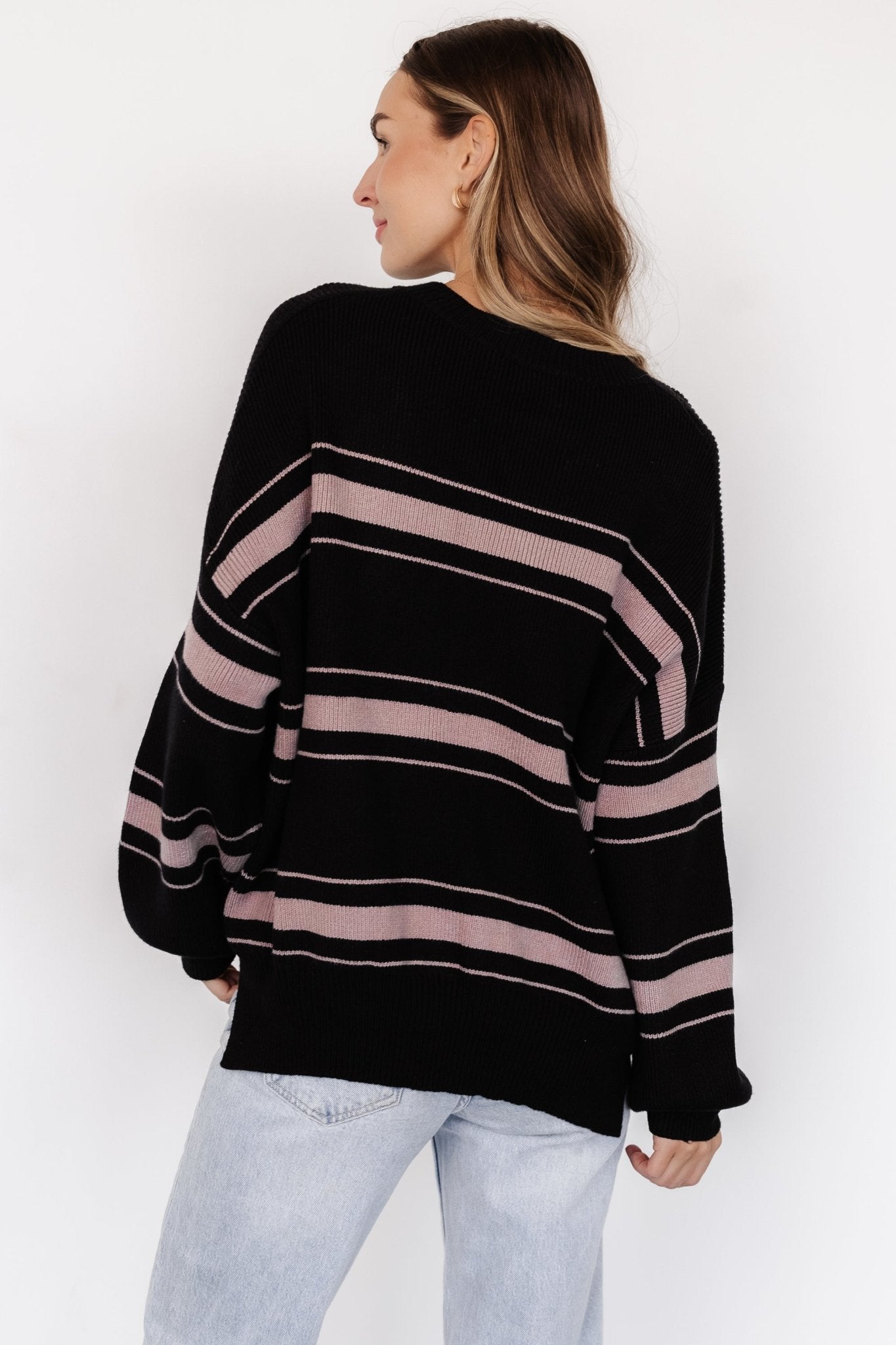Charlie Striped Sweater | Black