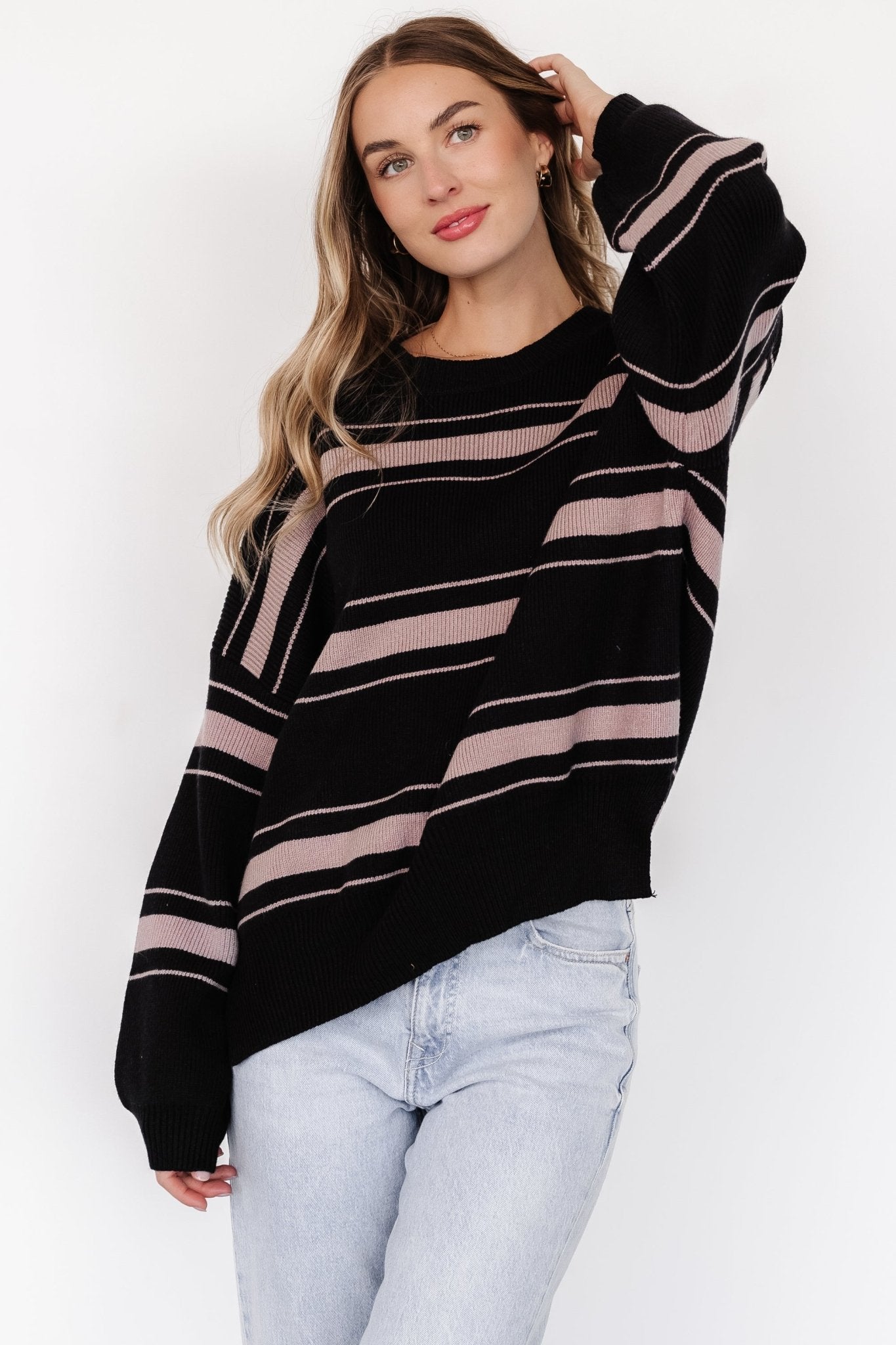 Charlie Striped Sweater | Black