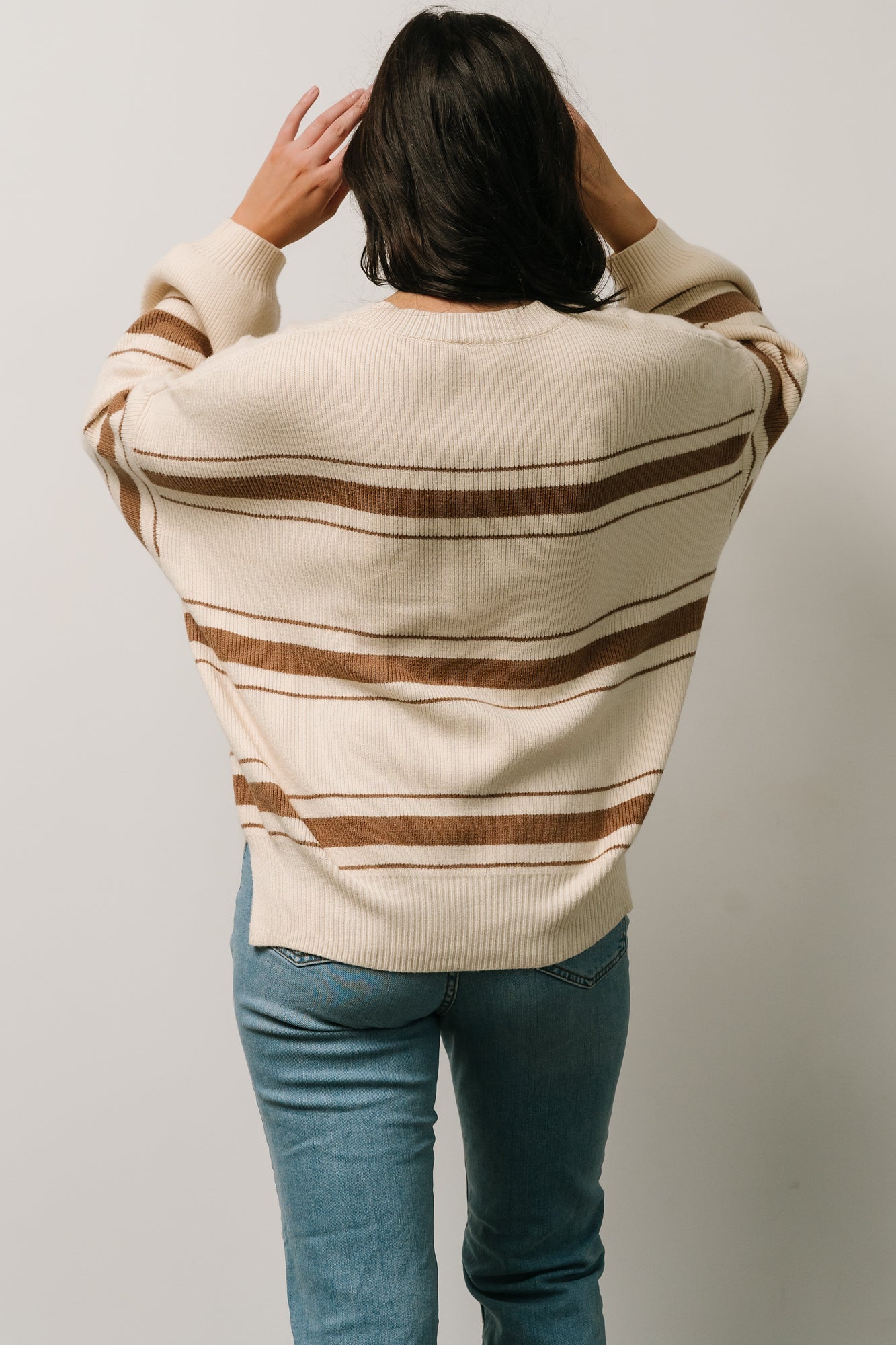 Charlie Striped Sweater | Taupe
