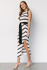 Chelsea Knit Dress | White + Black