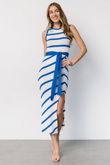 Chelsea Knit Dress | White + Blue