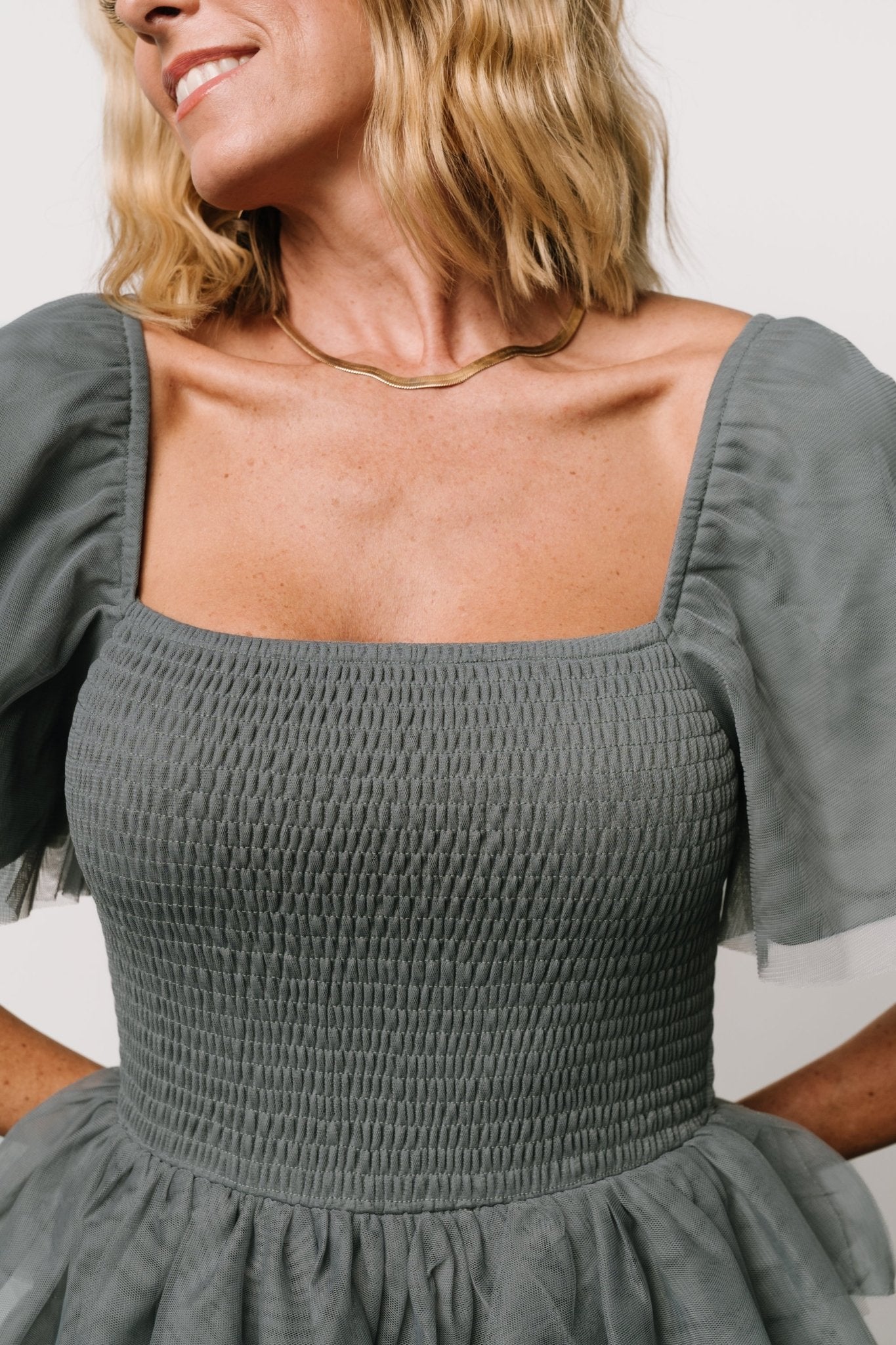 Cherise Tulle Tiered Dress | Blue Sage