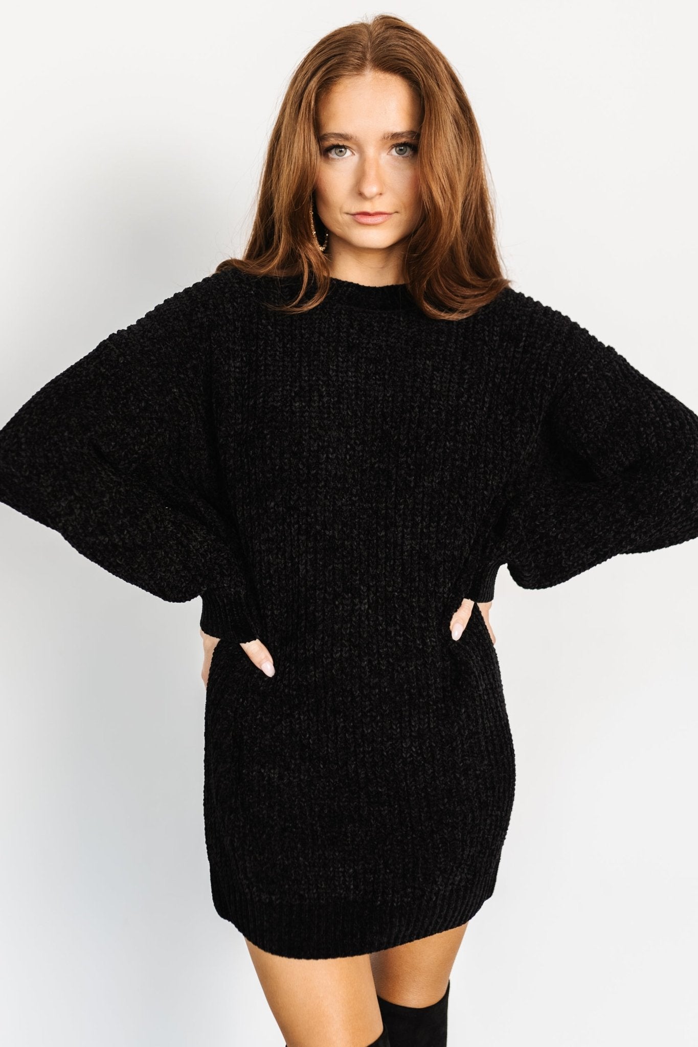 Christa Sweater Dress | Black