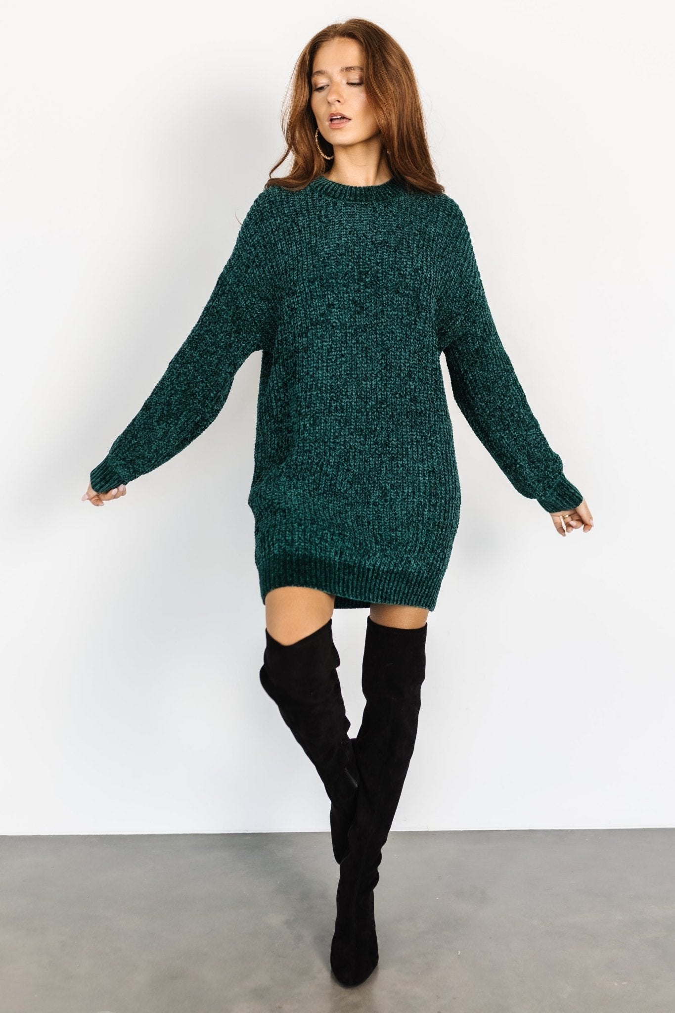 Christa Sweater Dress | Emerald