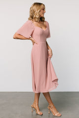 Colette Sweetheart Midi Dress | Blush