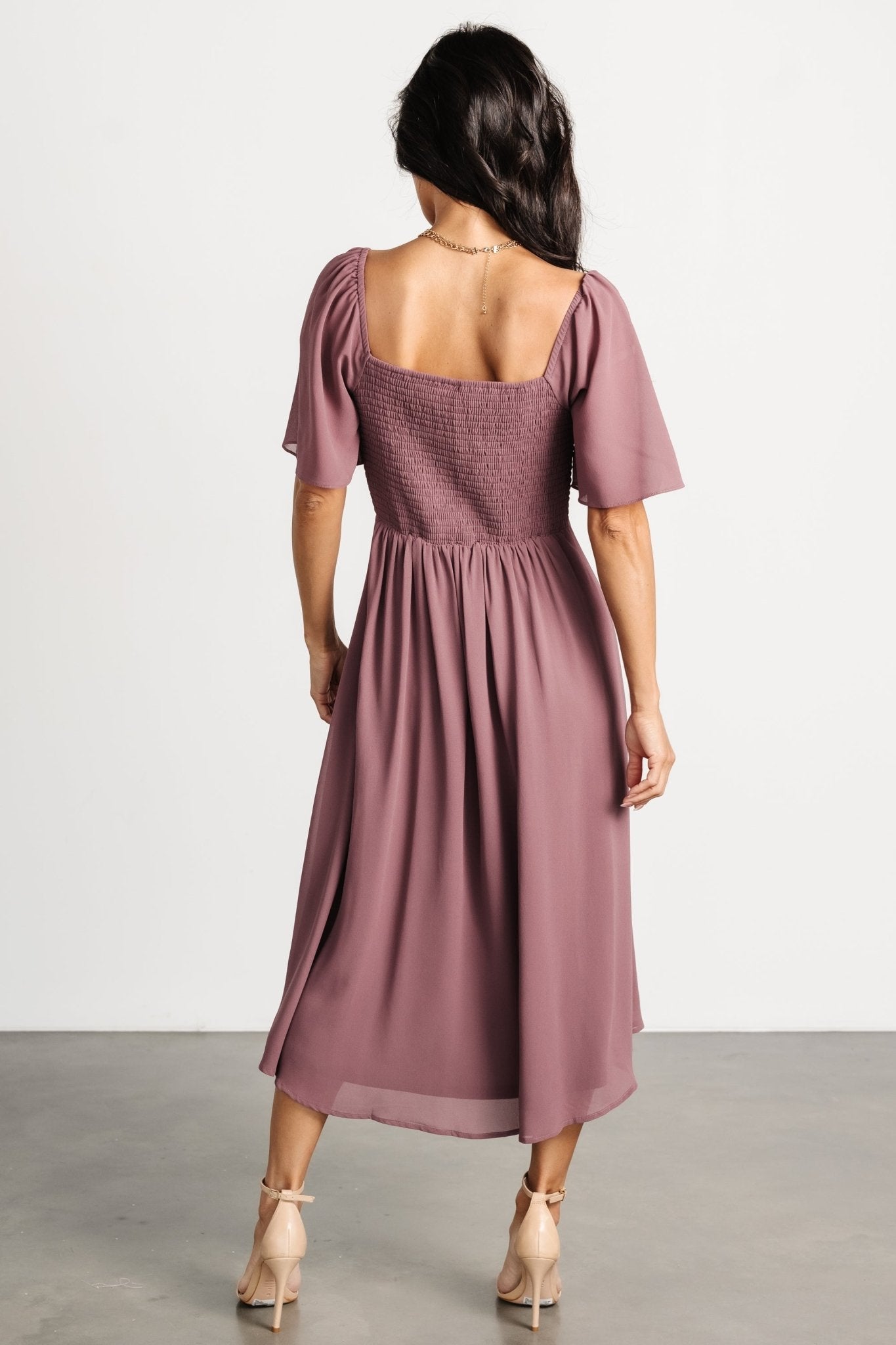 Colette Sweetheart Midi Dress | Vintage Plum