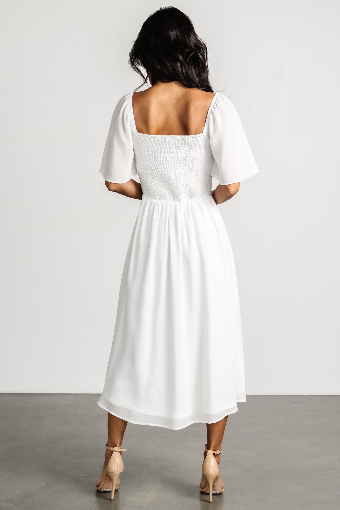 Colette Sweetheart Midi Dress | White