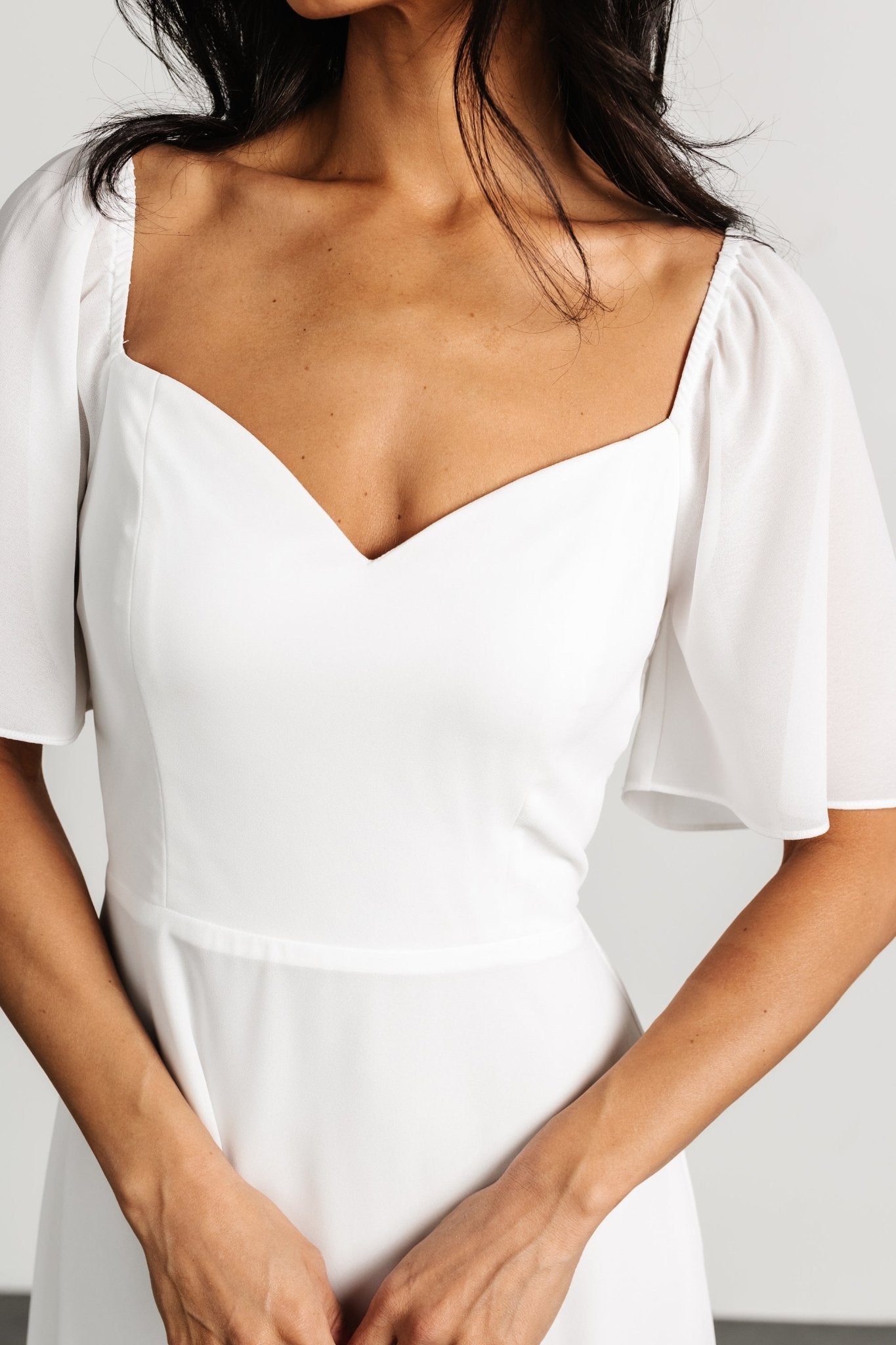 Colette Sweetheart Midi Dress | White