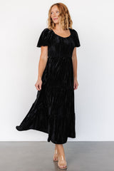 Colleen Velvet Maxi Dress | Black