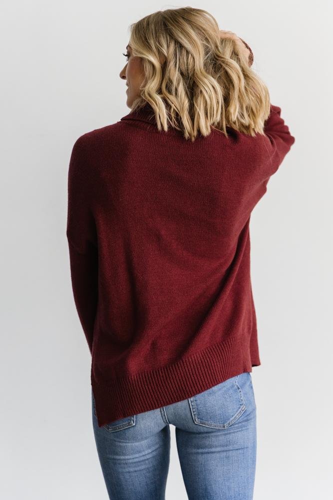 Collins Knit Sweater | Burgundy