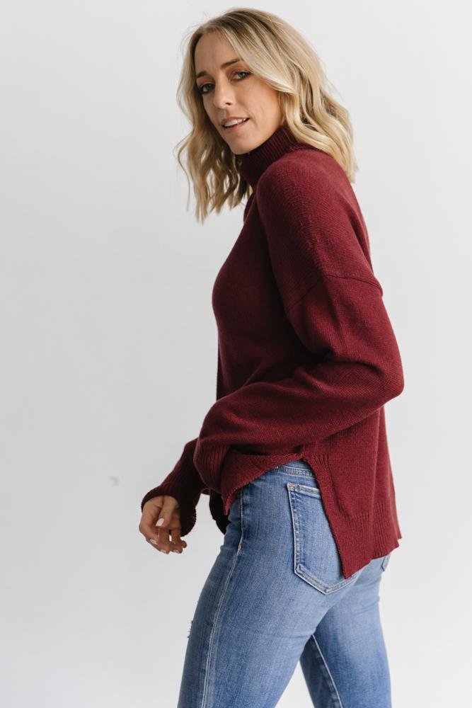 Collins Knit Sweater | Burgundy