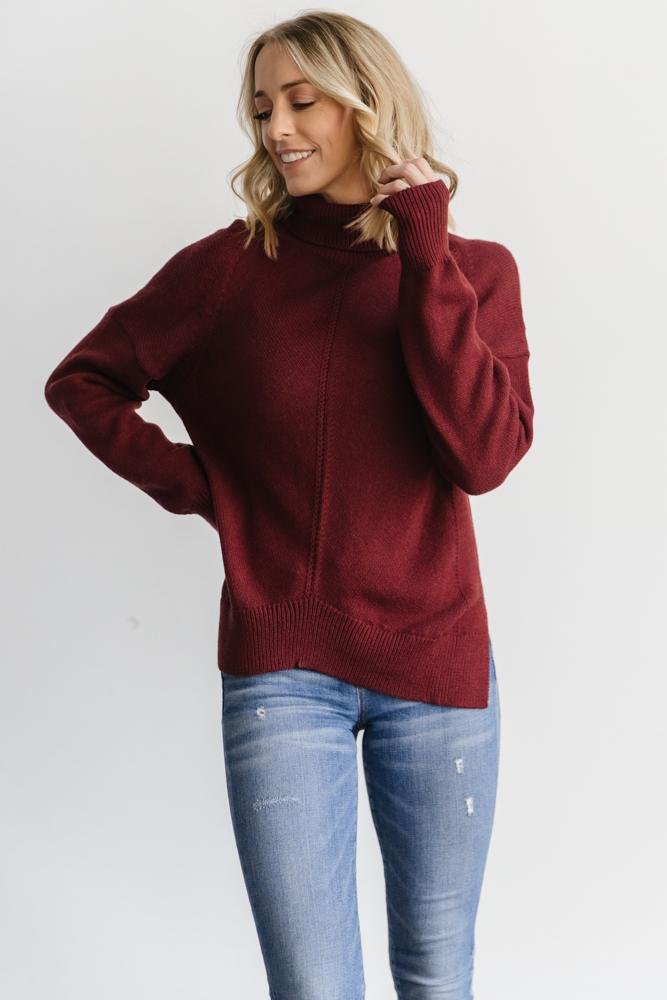Collins Knit Sweater | Burgundy