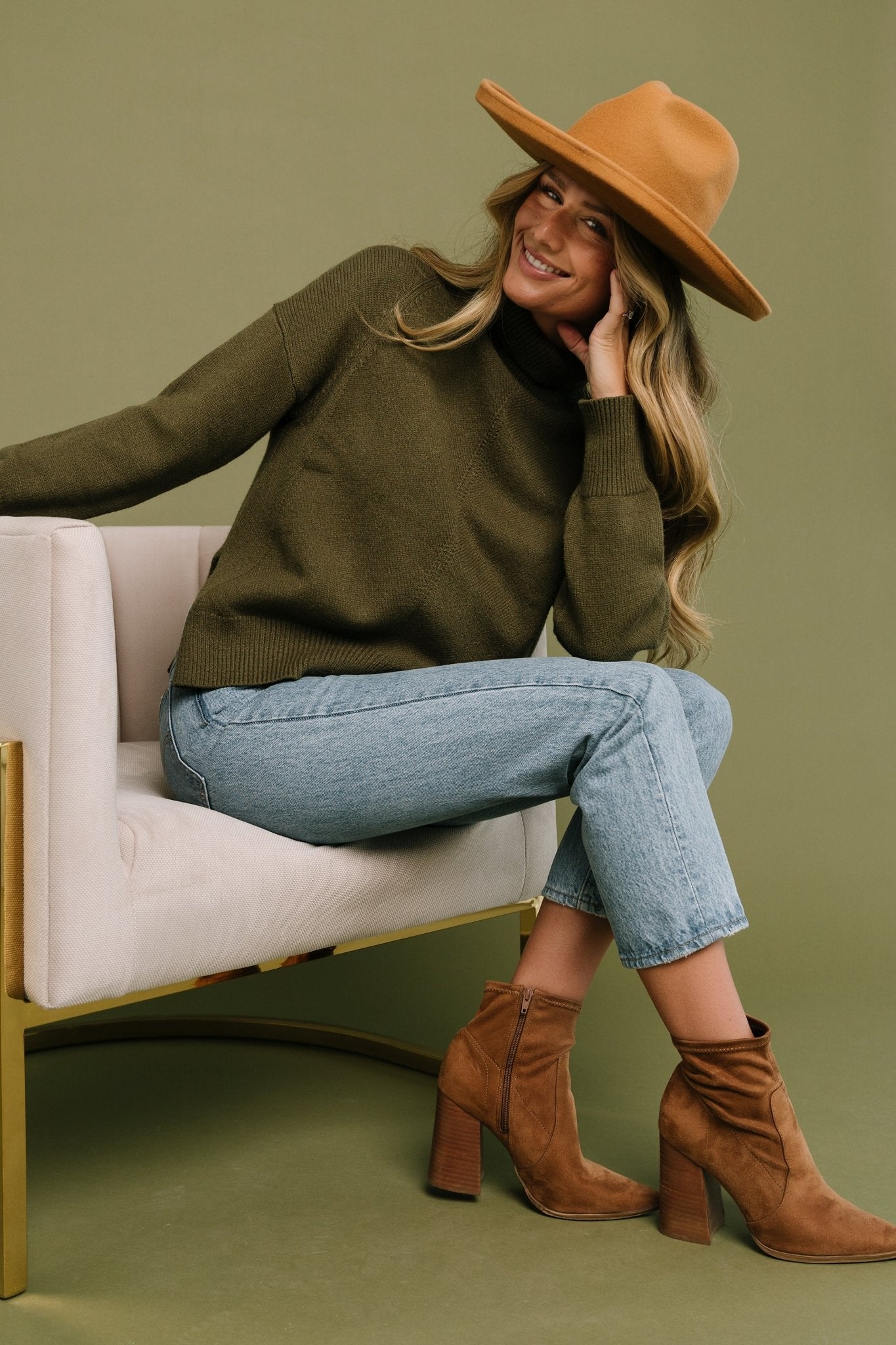 Collins Knit Sweater | Olive