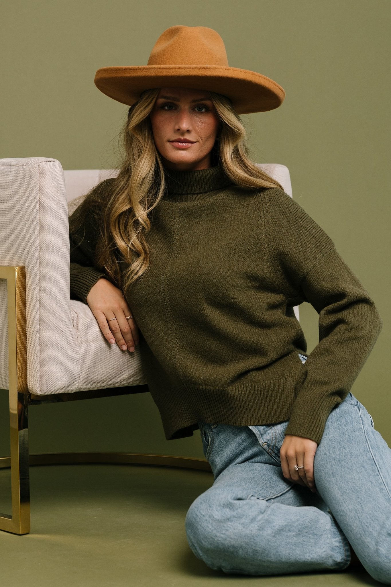 Collins Knit Sweater | Olive