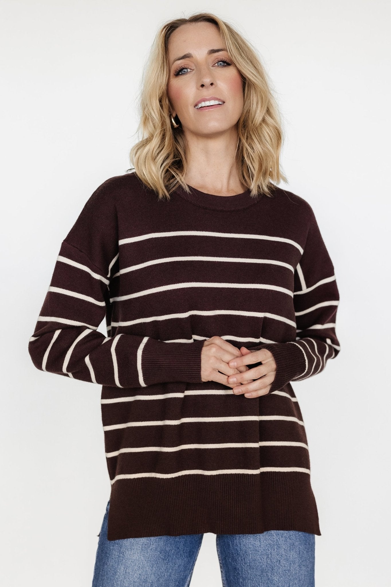 Colmar Striped Sweater | Clove + Cream