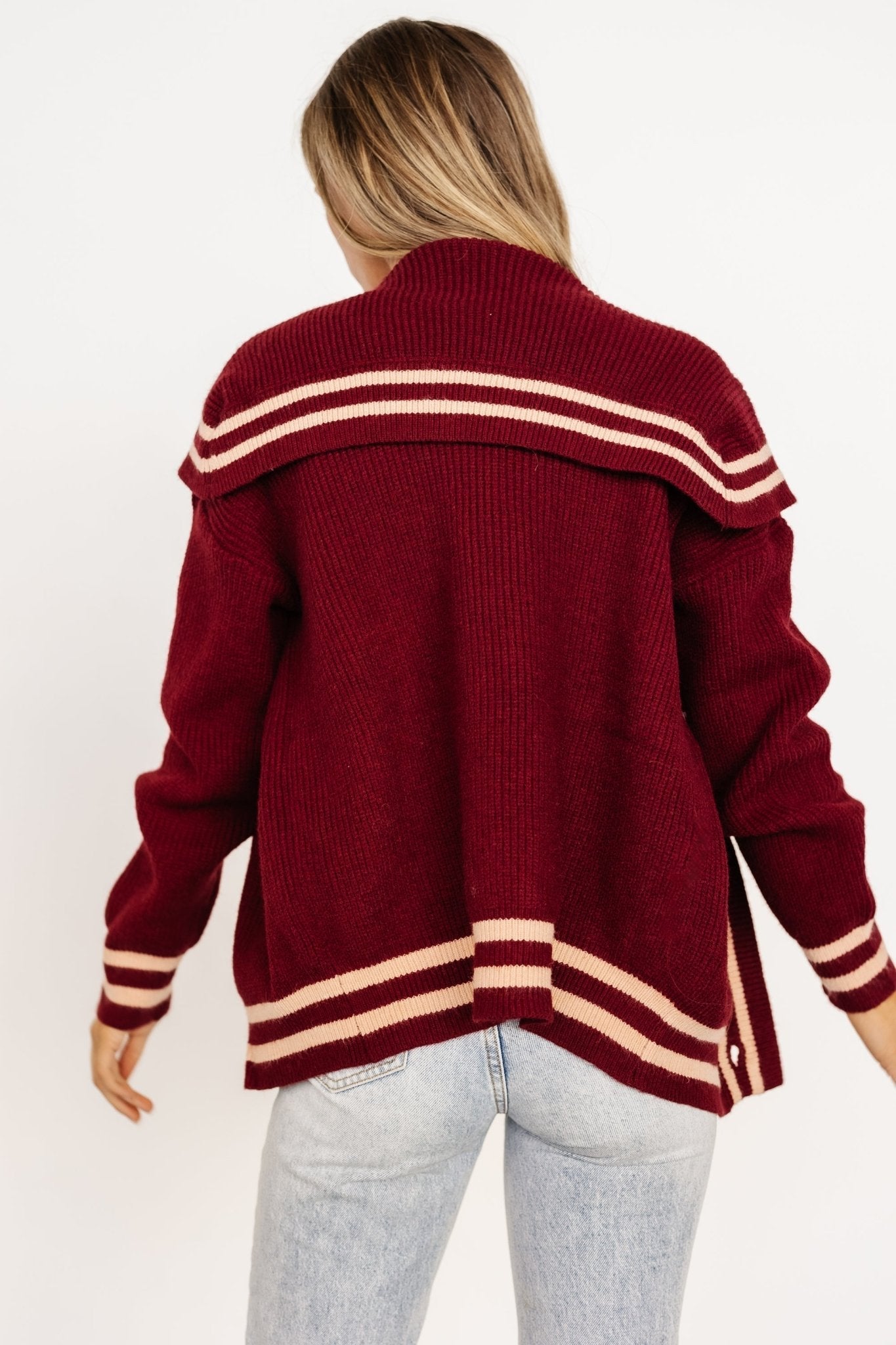 Corbett Knit Cardigan | Burgundy