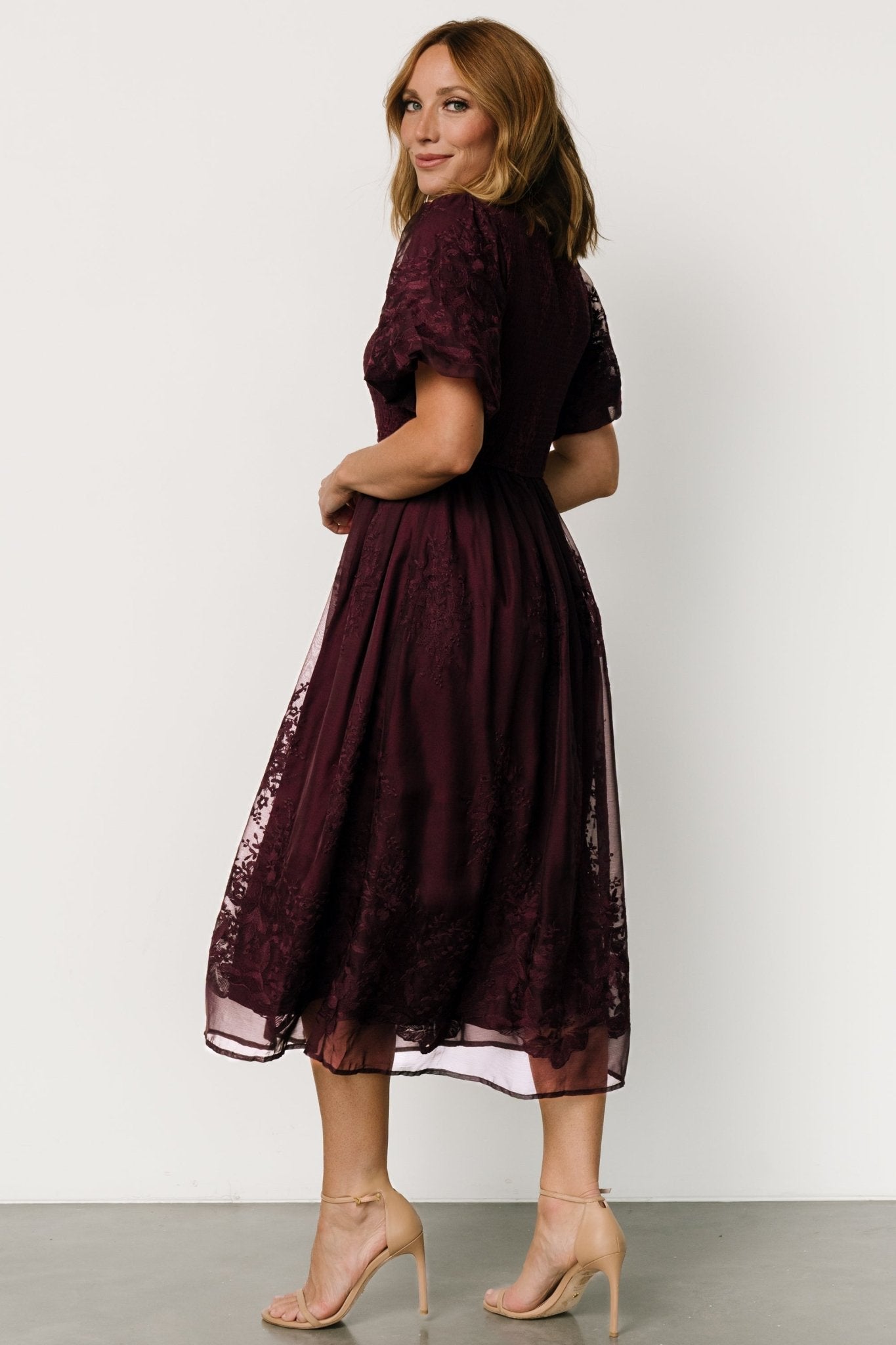 Corrine Embroidered Midi Dress | Mulberry