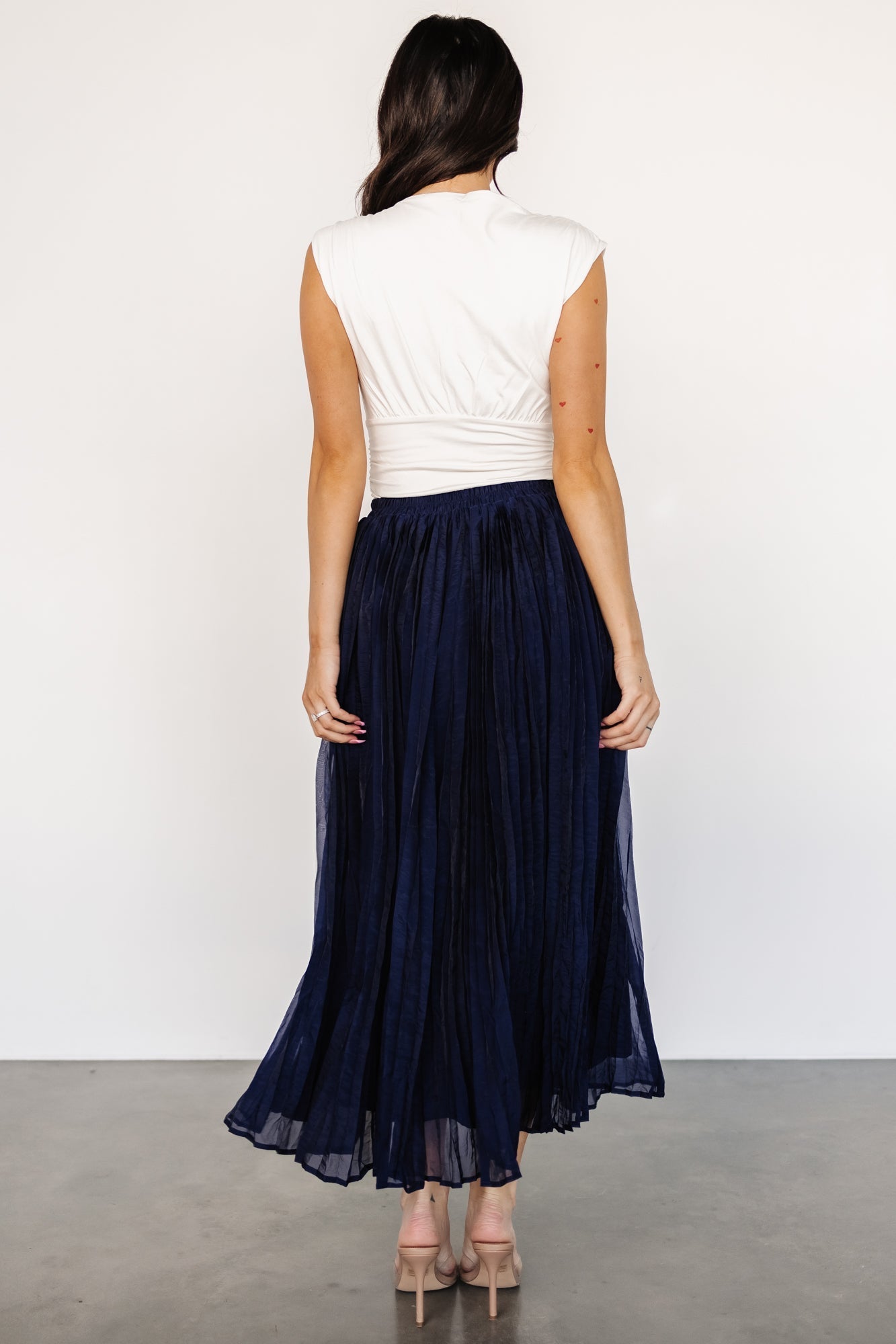 Cyra Midi Skirt | Navy