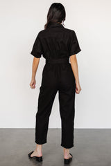 Dallas Button Up Jumpsuit | Black